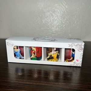 Disney Princess Cinderella Ariel Belle and Snow White Shot Glasses 4ct